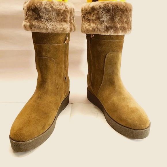 ferragamo shearling boots